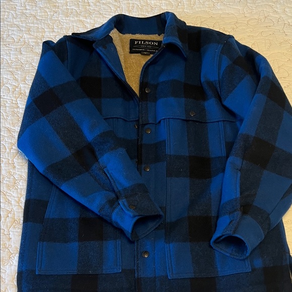 Filson Other - Filson Lined Mackinaw Wool Cape Coat - Cobalt/Black Small [Preowned - Excellent]